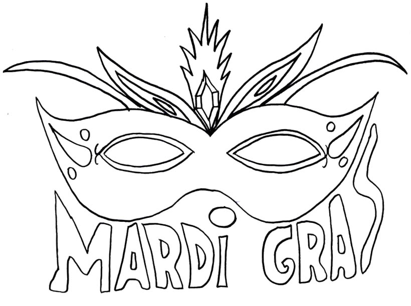 Dibujo para colorear: Mardi Gras (Fiestas y ocasiones especiales) #60637 - Dibujos para Colorear e Imprimir Gratis