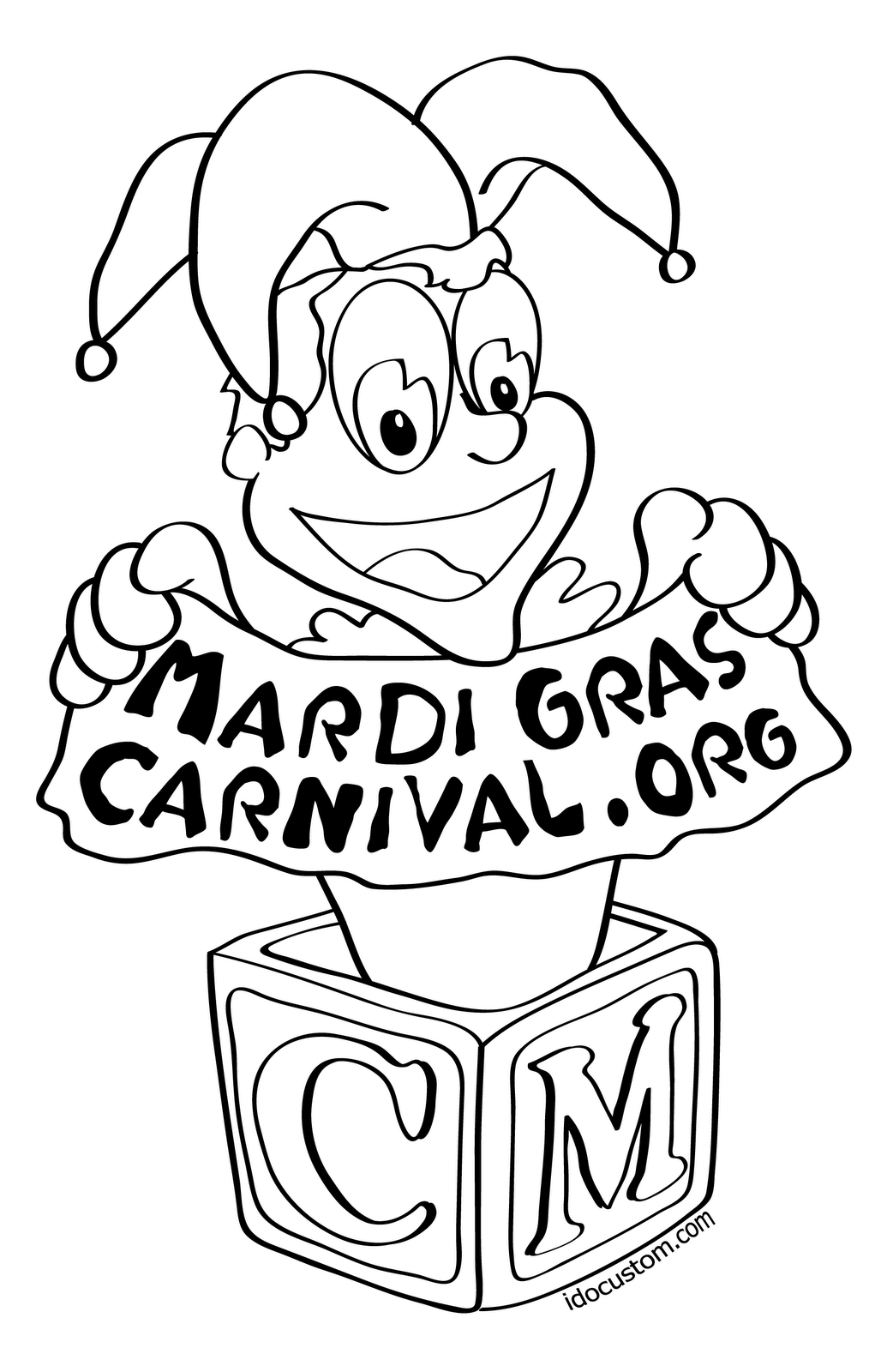Dibujo para colorear: Mardi Gras (Fiestas y ocasiones especiales) #60727 - Dibujos para Colorear e Imprimir Gratis