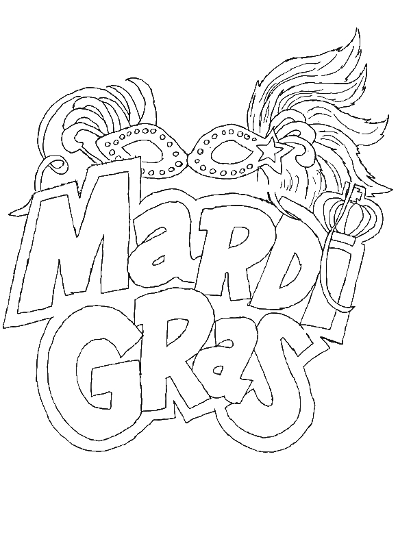 Dibujo para colorear: Mardi Gras (Fiestas y ocasiones especiales) #60735 - Dibujos para Colorear e Imprimir Gratis