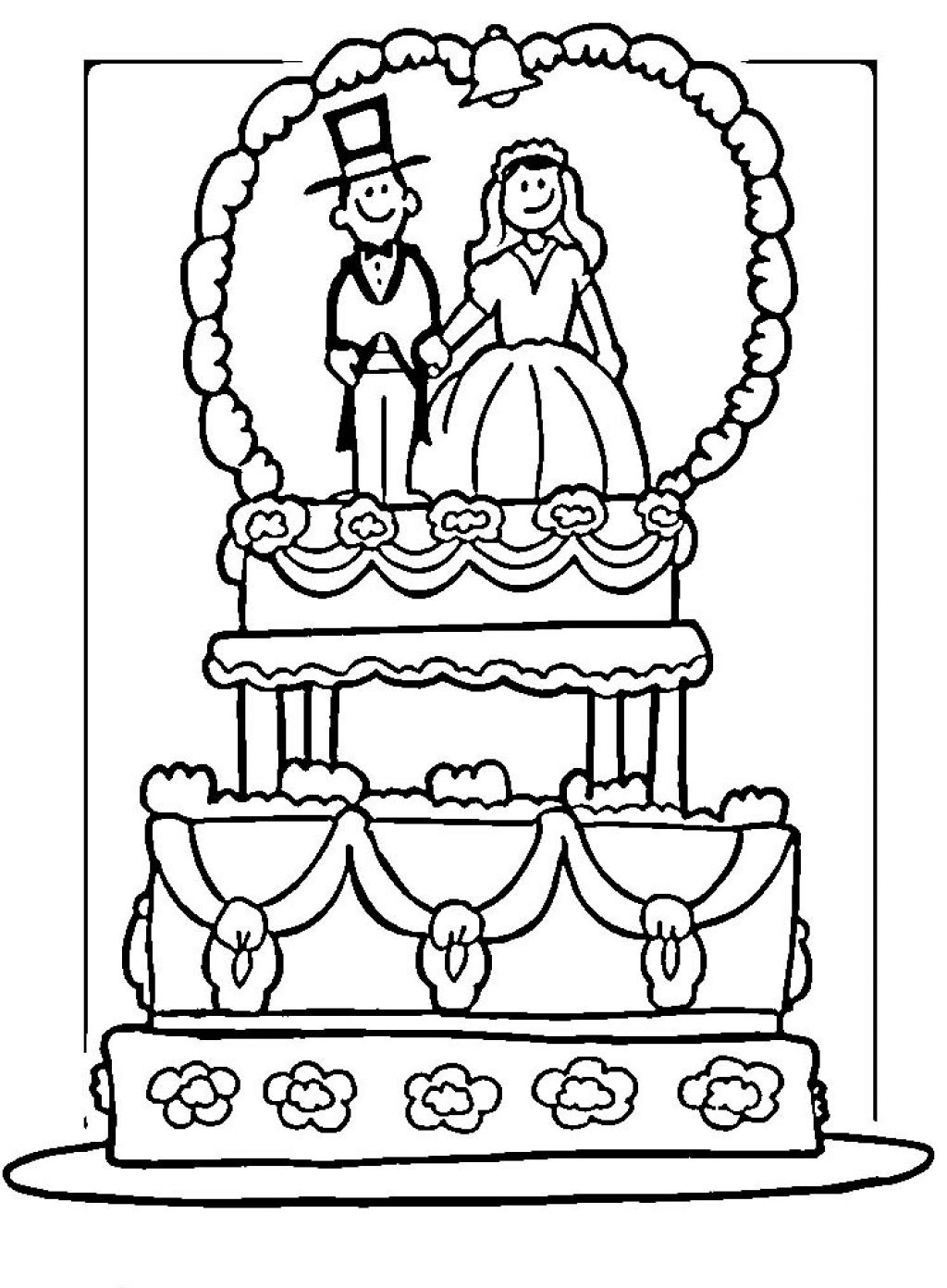 Dibujo para colorear: Matrimonio (Fiestas y ocasiones especiales) #56017 - Dibujos para Colorear e Imprimir Gratis