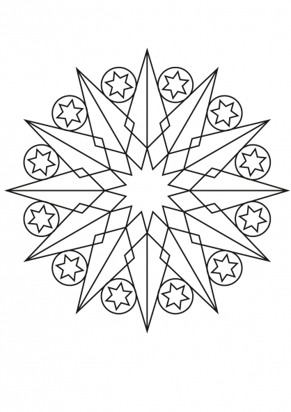 Dibujo para colorear: Mandalas Estrella (Mandalas) #117951 - Dibujos para Colorear e Imprimir Gratis
