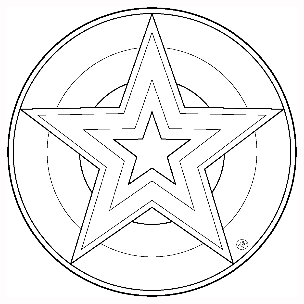 Dibujo para colorear: Mandalas Estrella (Mandalas) #117956 - Dibujos para Colorear e Imprimir Gratis