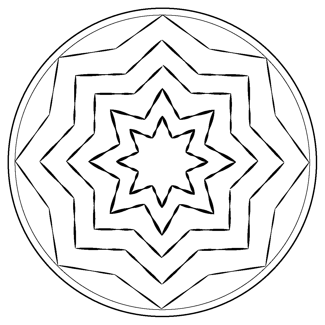 Dibujo para colorear: Mandalas Estrella (Mandalas) #117961 - Dibujos para Colorear e Imprimir Gratis