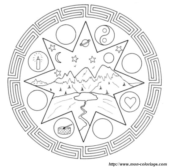 Dibujo para colorear: Mandalas Estrella (Mandalas) #117965 - Dibujos para Colorear e Imprimir Gratis