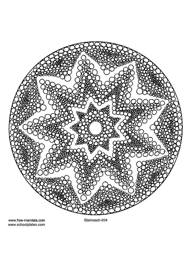 Dibujo para colorear: Mandalas Estrella (Mandalas) #117969 - Dibujos para Colorear e Imprimir Gratis