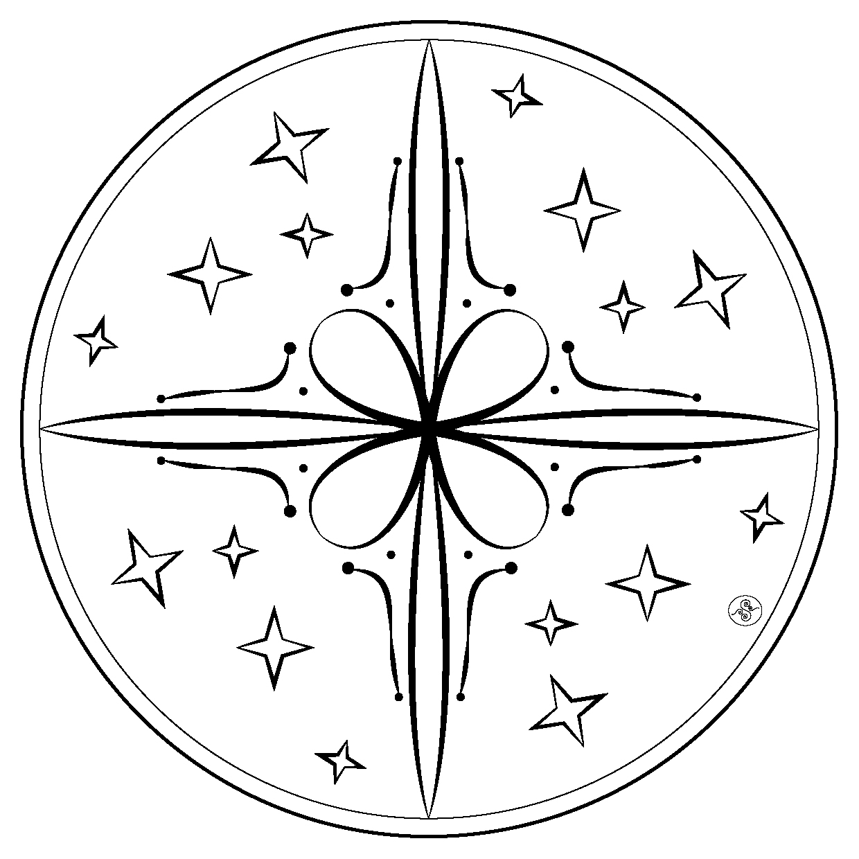 Dibujo para colorear: Mandalas Estrella (Mandalas) #117979 - Dibujos para Colorear e Imprimir Gratis