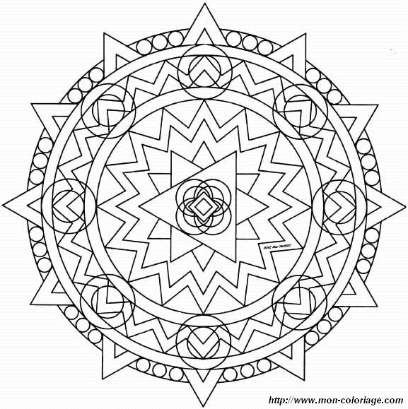 Dibujo para colorear: Mandalas Estrella (Mandalas) #117992 - Dibujos para Colorear e Imprimir Gratis