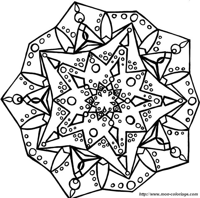 Dibujo para colorear: Mandalas Estrella (Mandalas) #117995 - Dibujos para Colorear e Imprimir Gratis