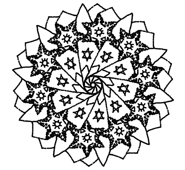 Dibujo para colorear: Mandalas Estrella (Mandalas) #118025 - Dibujos para Colorear e Imprimir Gratis