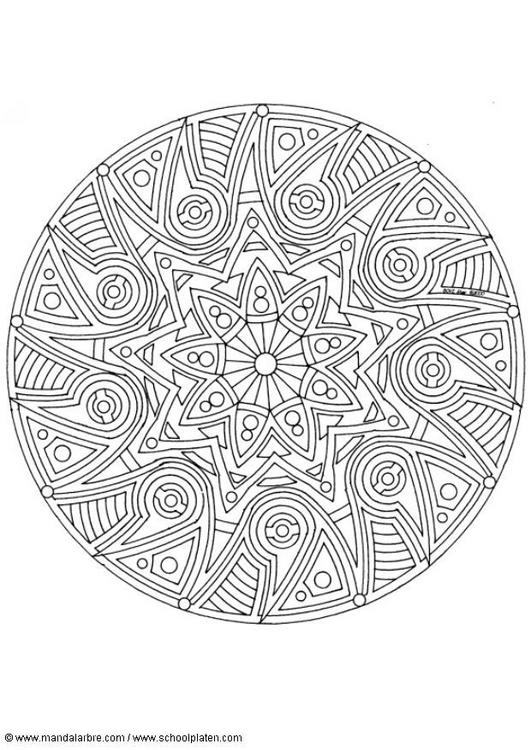 Dibujo para colorear: Mandalas Estrella (Mandalas) #118037 - Dibujos para Colorear e Imprimir Gratis