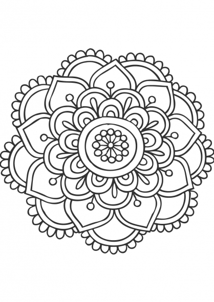 Dibujo para colorear: Mandalas Flores (Mandalas) #117032 - Dibujos para Colorear e Imprimir Gratis