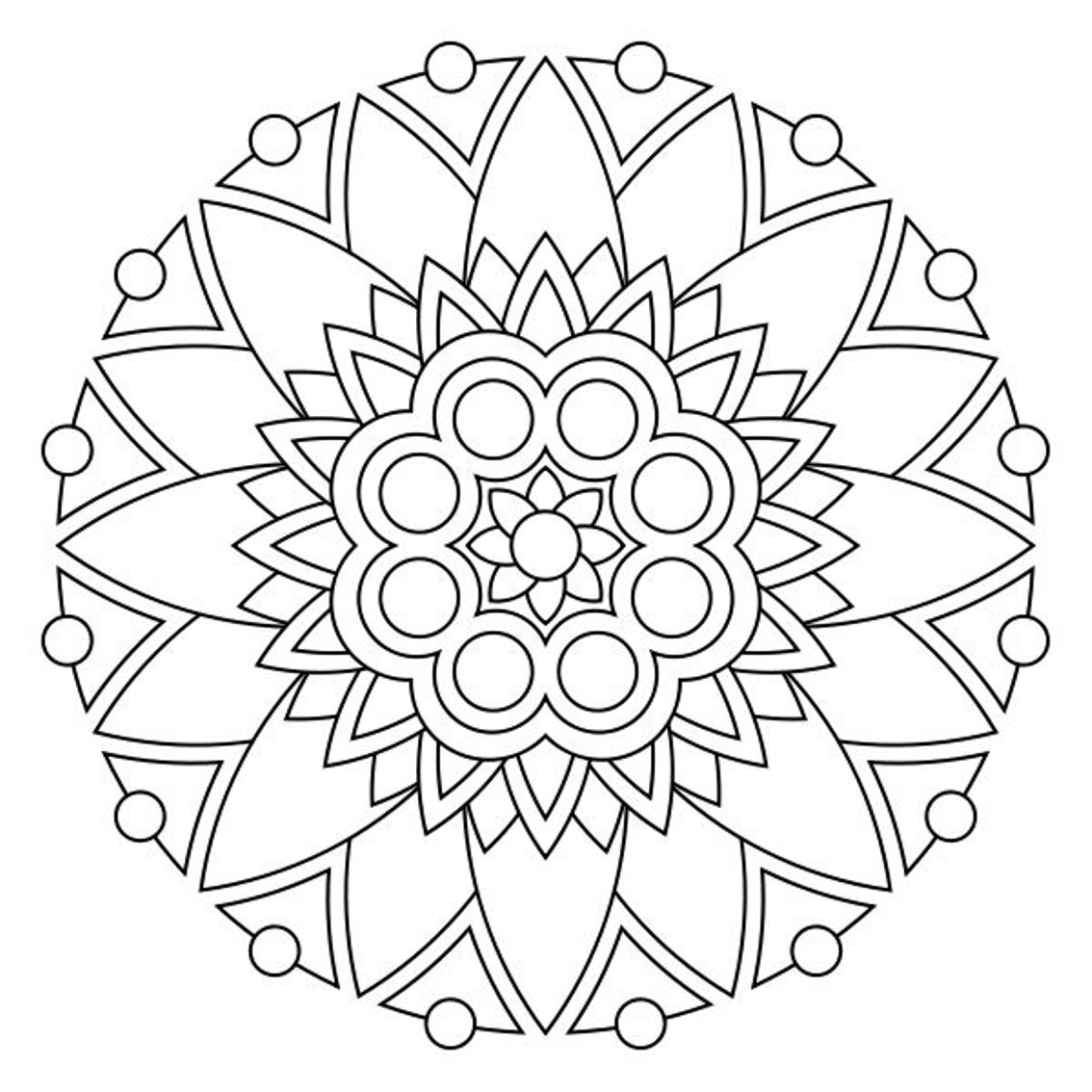 Dibujo para colorear: Mandalas Flores (Mandalas) #117064 - Dibujos para Colorear e Imprimir Gratis