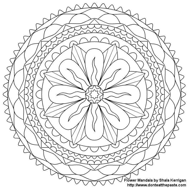 Dibujo para colorear: Mandalas Flores (Mandalas) #117072 - Dibujos para Colorear e Imprimir Gratis