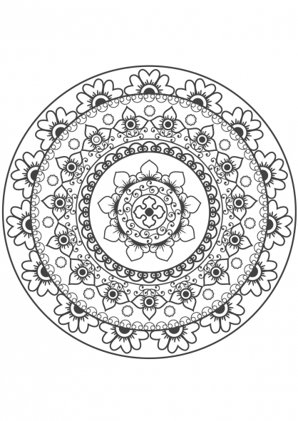 Dibujo para colorear: Mandalas Flores (Mandalas) #117074 - Dibujos para Colorear e Imprimir Gratis