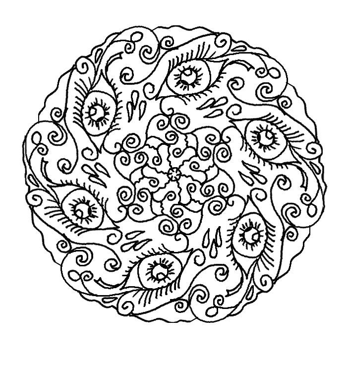 Dibujo para colorear: Mandalas Flores (Mandalas) #117124 - Dibujos para Colorear e Imprimir Gratis