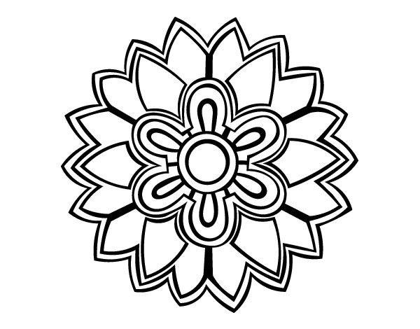 Dibujo para colorear: Mandalas Flores (Mandalas) #117171 - Dibujos para Colorear e Imprimir Gratis