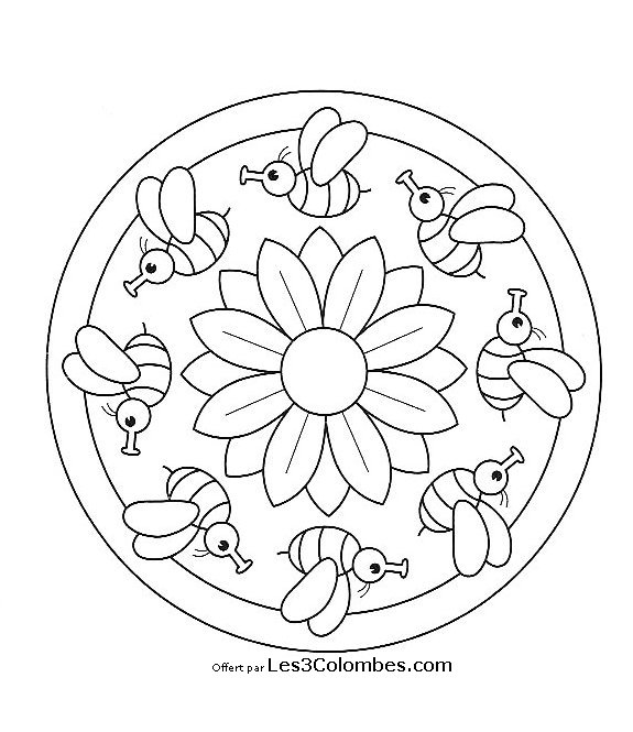 Dibujo para colorear: Mandalas para niños (Mandalas) #124106 - Dibujos para Colorear e Imprimir Gratis