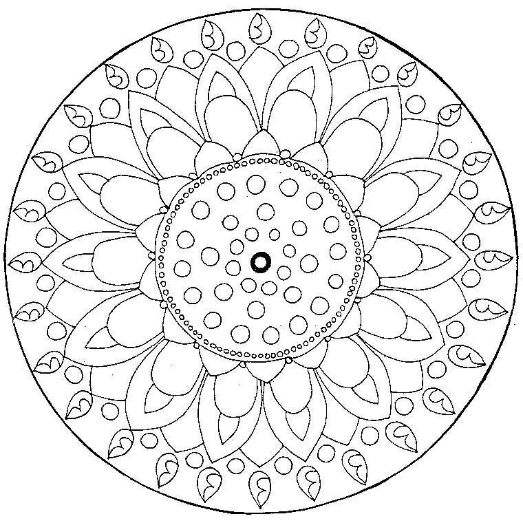 Dibujo para colorear: Mandalas para niños (Mandalas) #124221 - Dibujos para Colorear e Imprimir Gratis