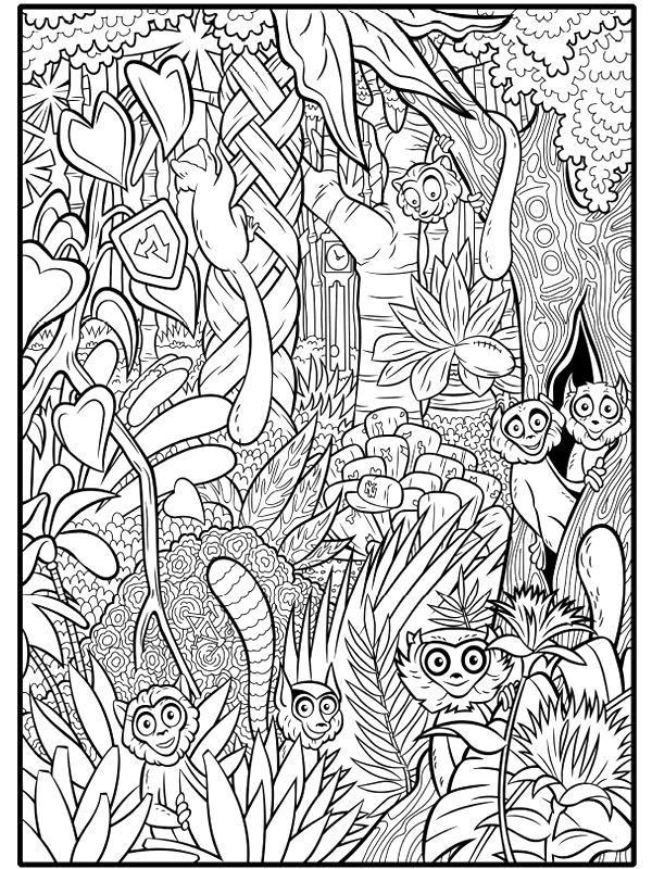 Dibujo para colorear: Bosque (Naturaleza) #157017 - Dibujos para Colorear e Imprimir Gratis