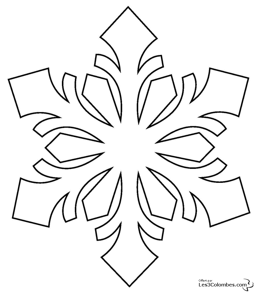Dibujo para colorear: Copo de nieve (Naturaleza) #160454 - Dibujos para Colorear e Imprimir Gratis