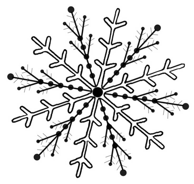 Dibujo para colorear: Copo de nieve (Naturaleza) #160596 - Dibujos para Colorear e Imprimir Gratis