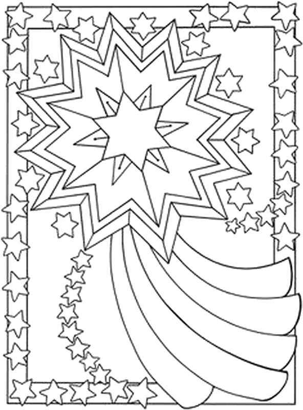 Dibujo para colorear: Estrella (Naturaleza) #155959 - Dibujos para Colorear e Imprimir Gratis