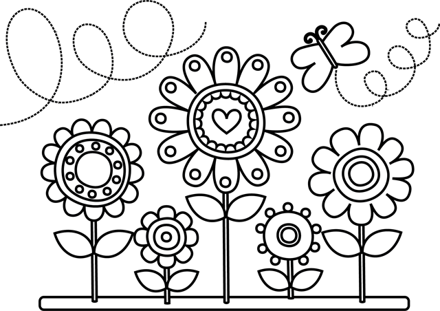 Dibujo para colorear: Flores (Naturaleza) #155027 - Dibujos para Colorear e Imprimir Gratis