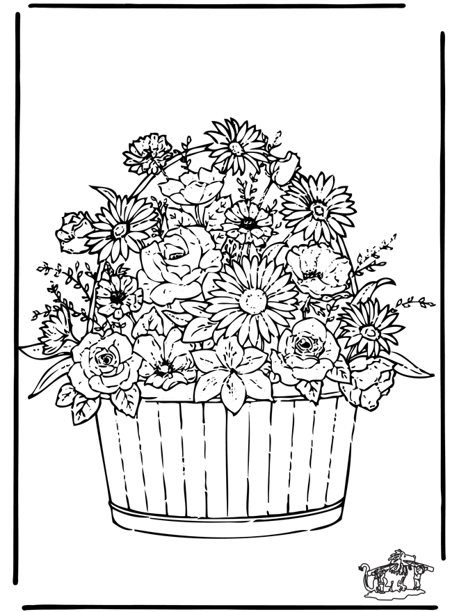 Dibujo para colorear: Flores (Naturaleza) #155120 - Dibujos para Colorear e Imprimir Gratis