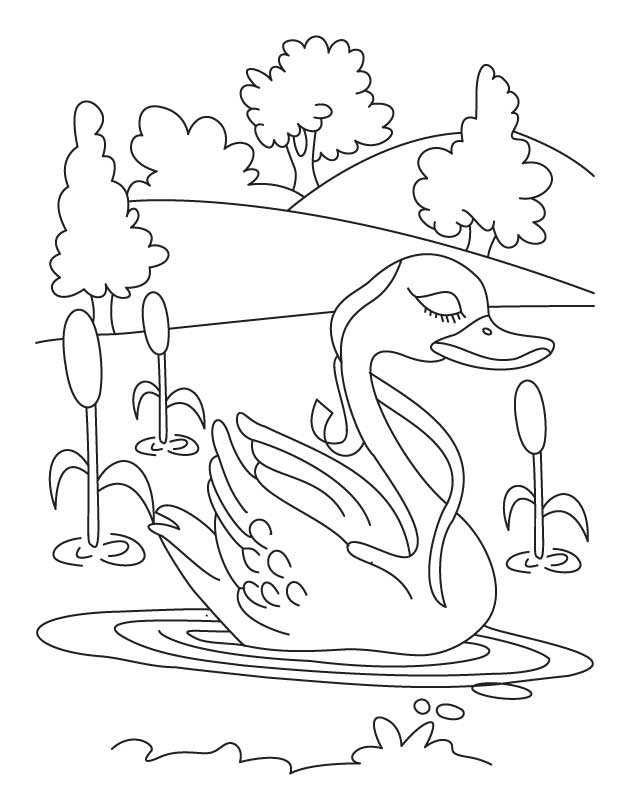 Dibujo para colorear: Lago (Naturaleza) #166076 - Dibujos para Colorear e Imprimir Gratis