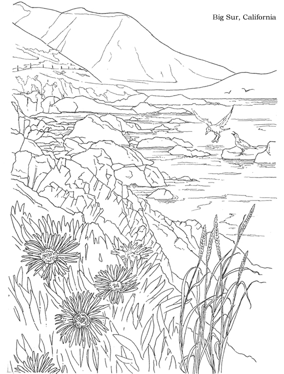 Dibujo para colorear: Lago (Naturaleza) #166186 - Dibujos para Colorear e Imprimir Gratis