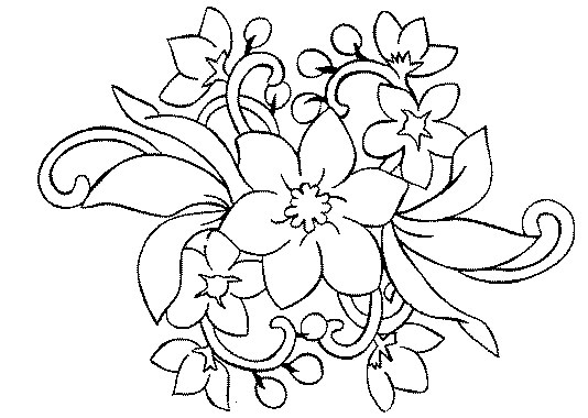 Dibujo para colorear: Ramo de flores (Naturaleza) #160748 - Dibujos para Colorear e Imprimir Gratis