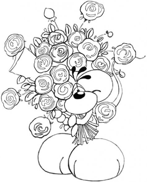 Dibujo para colorear: Ramo de flores (Naturaleza) #160792 - Dibujos para Colorear e Imprimir Gratis