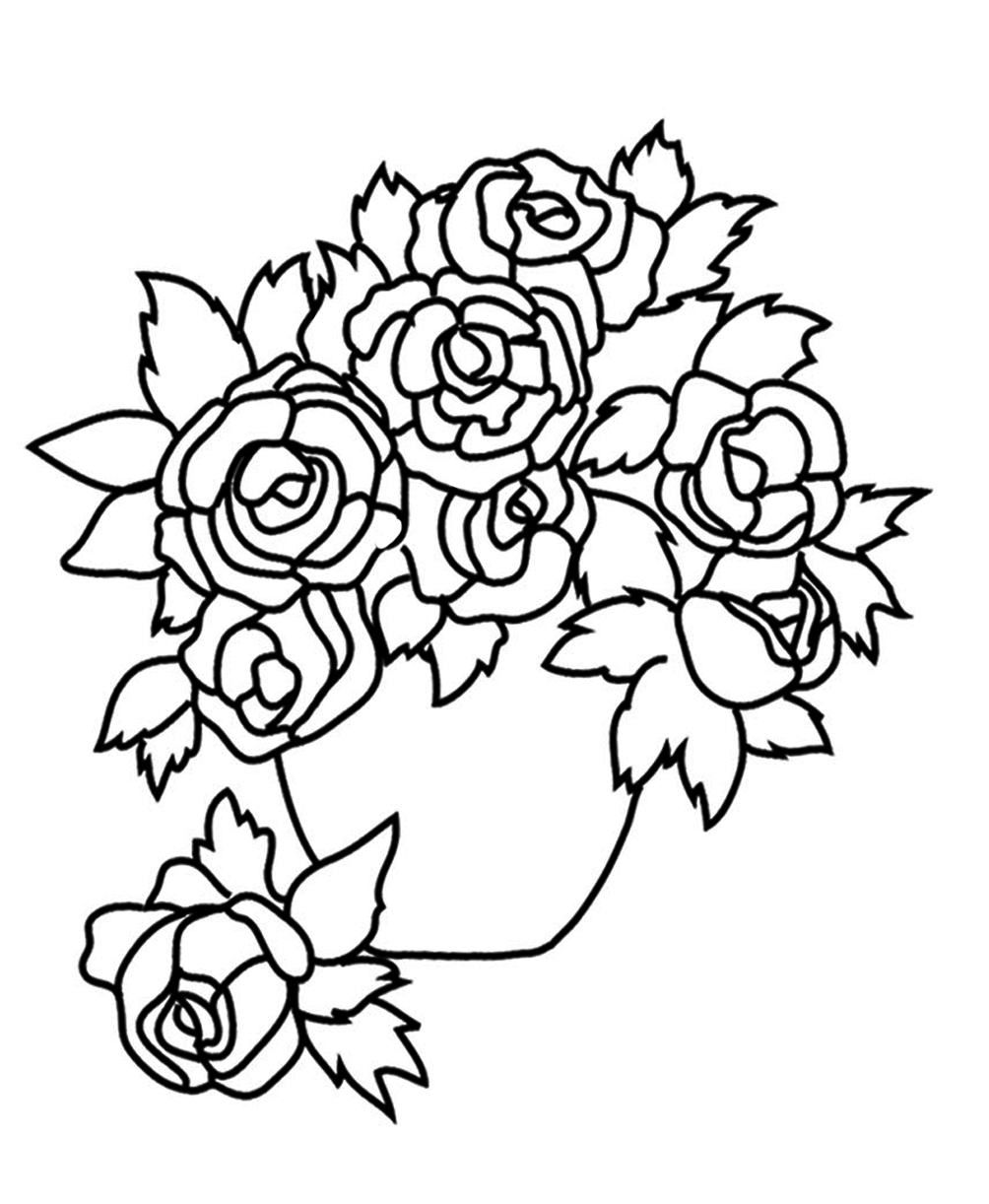 Dibujo para colorear: Ramo de flores (Naturaleza) #160859 - Dibujos para Colorear e Imprimir Gratis