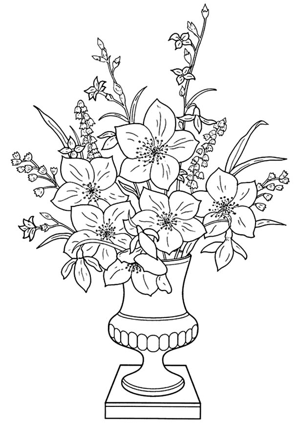 Dibujo para colorear: Ramo de flores (Naturaleza) #160868 - Dibujos para Colorear e Imprimir Gratis