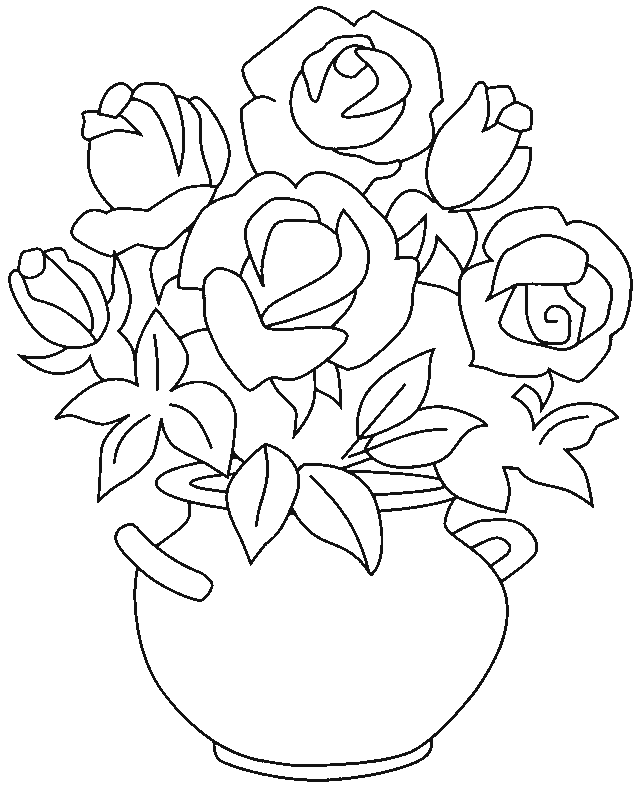 Dibujo para colorear: Ramo de flores (Naturaleza) #160877 - Dibujos para Colorear e Imprimir Gratis