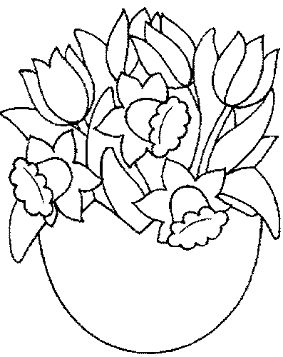 Dibujo para colorear: Ramo de flores (Naturaleza) #160909 - Dibujos para Colorear e Imprimir Gratis