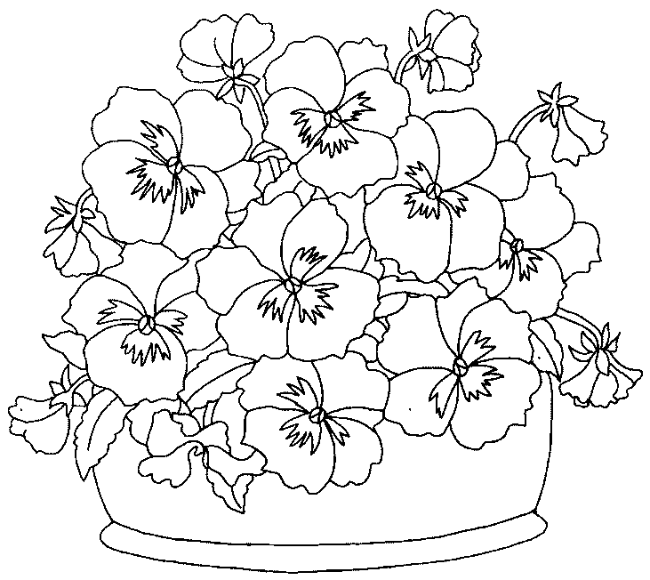 Dibujo para colorear: Ramo de flores (Naturaleza) #160924 - Dibujos para Colorear e Imprimir Gratis