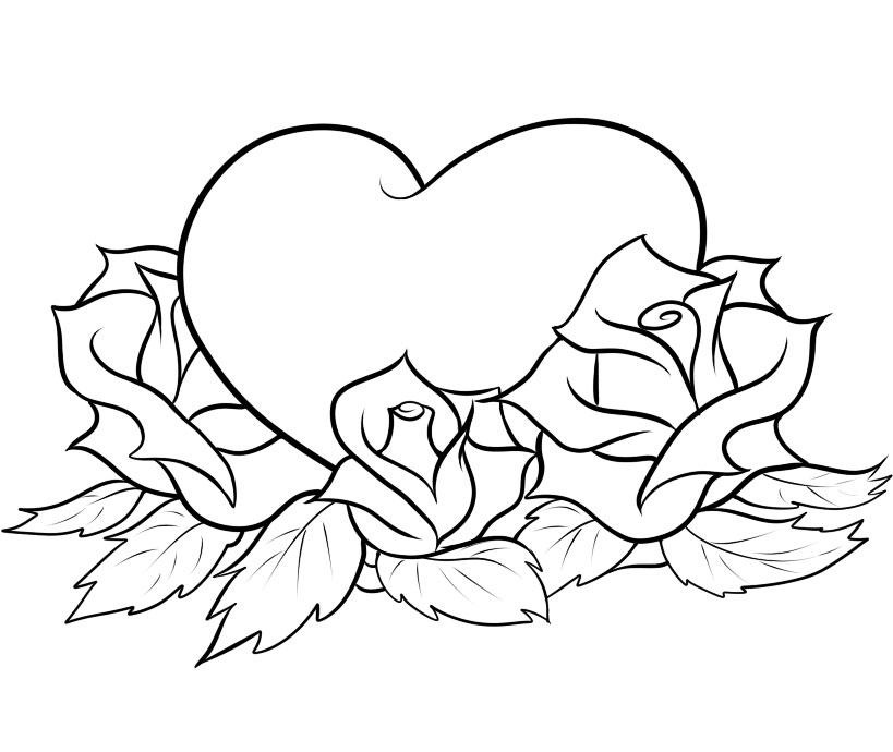 Dibujo para colorear: Rosas (Naturaleza) #161945 - Dibujos para Colorear e Imprimir Gratis