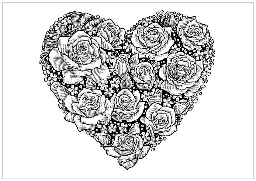 Dibujo para colorear: Rosas (Naturaleza) #161978 - Dibujos para Colorear e Imprimir Gratis