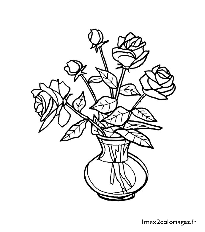 Dibujo para colorear: Rosas (Naturaleza) #161995 - Dibujos para Colorear e Imprimir Gratis