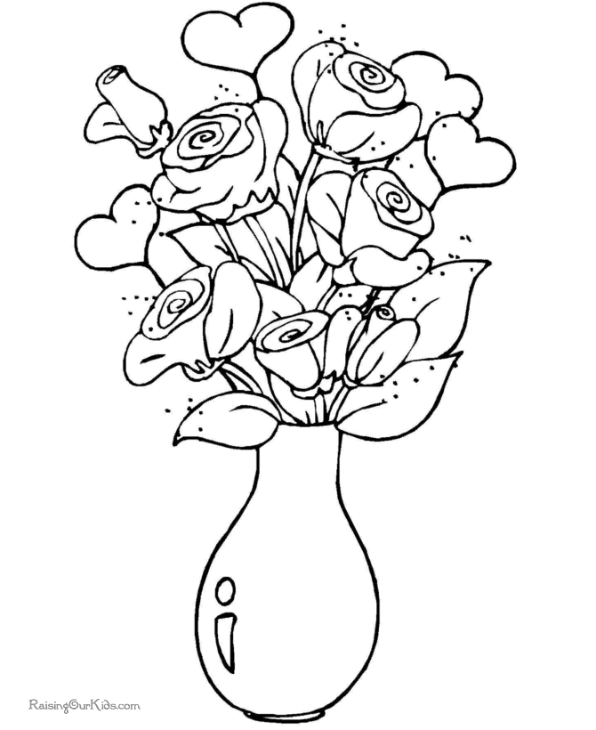 Dibujo para colorear: Rosas (Naturaleza) #162021 - Dibujos para Colorear e Imprimir Gratis