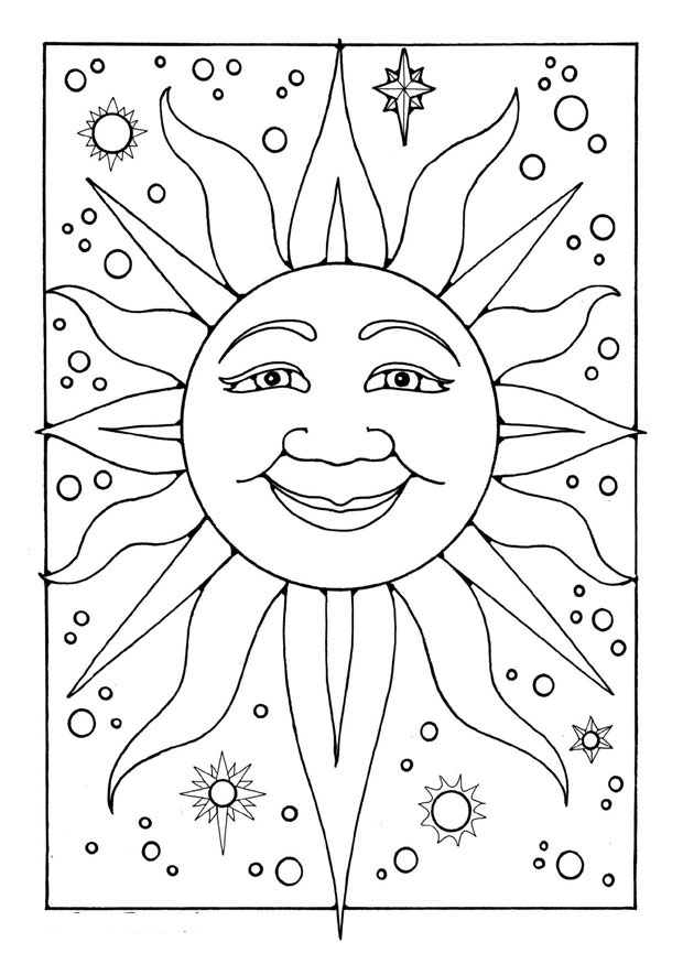 Dibujo para colorear: Sol (Naturaleza) #157931 - Dibujos para Colorear e Imprimir Gratis