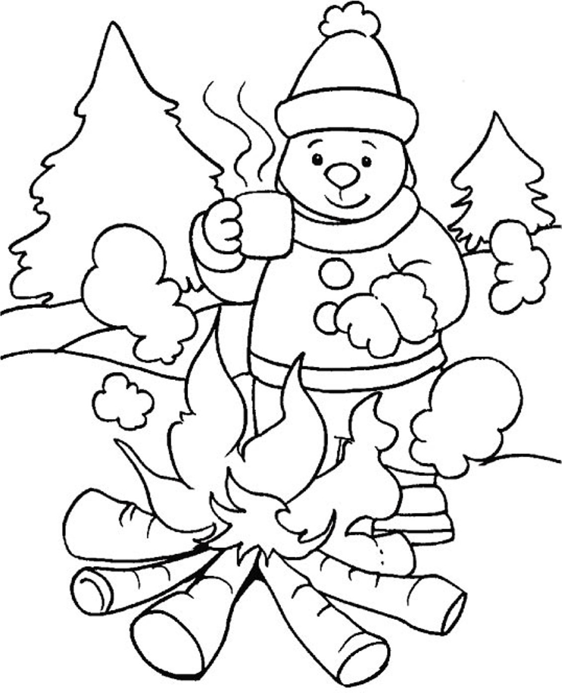 Dibujo para colorear: Temporada de Invierno (Naturaleza) #164393 - Dibujos para Colorear e Imprimir Gratis
