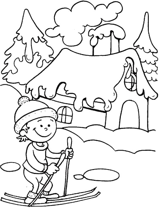 Dibujo para colorear: Temporada de Invierno (Naturaleza) #164436 - Dibujos para Colorear e Imprimir Gratis