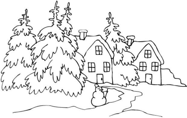 Dibujo para colorear: Temporada de Invierno (Naturaleza) #164448 - Dibujos para Colorear e Imprimir Gratis