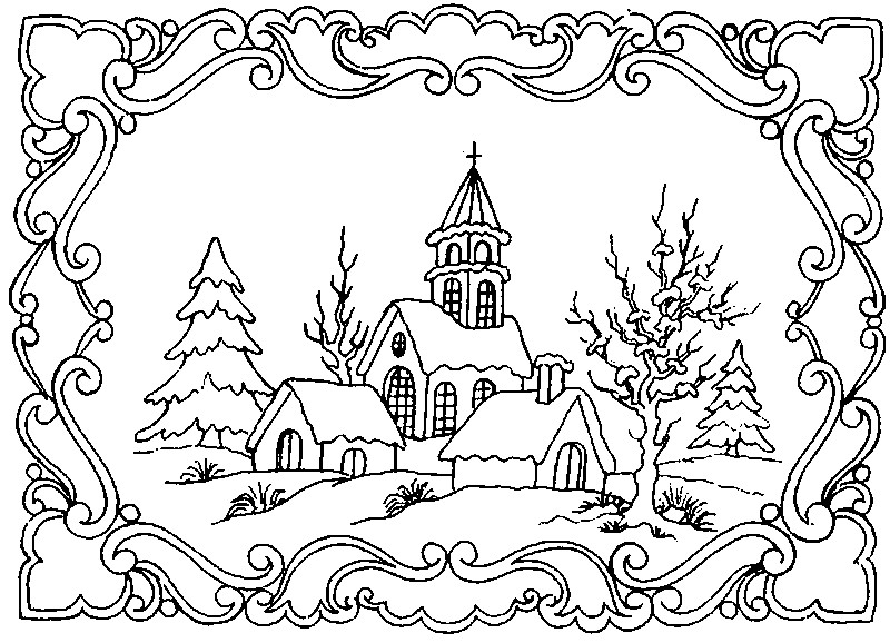 Dibujo para colorear: Temporada de Invierno (Naturaleza) #164561 - Dibujos para Colorear e Imprimir Gratis