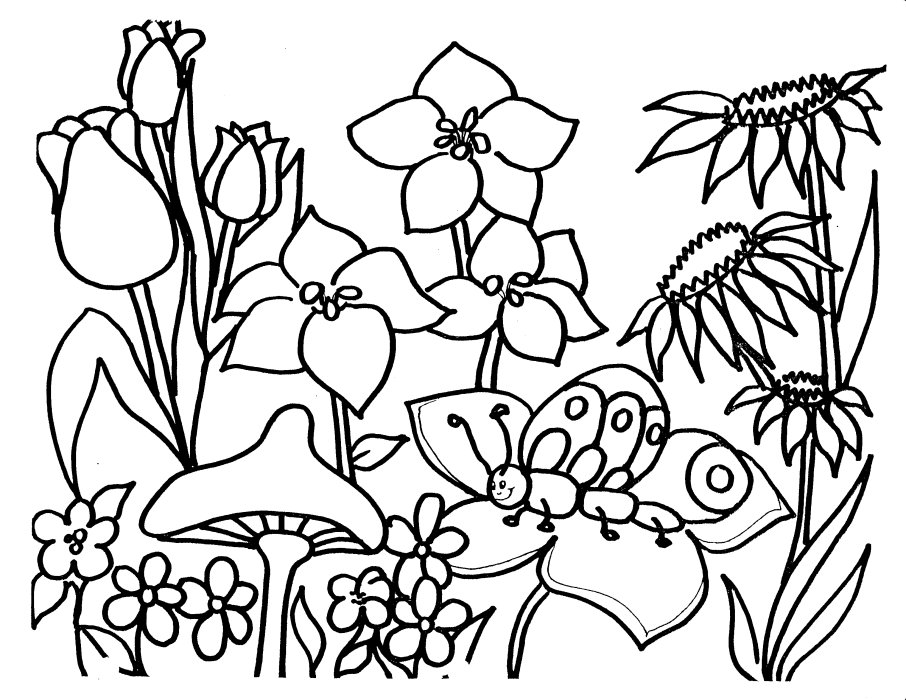 Dibujo para colorear: Temporada de Primavera (Naturaleza) #164761 - Dibujos para Colorear e Imprimir Gratis