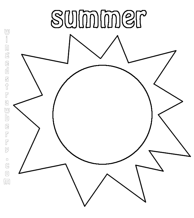 Dibujo para colorear: Temporada de Verano (Naturaleza) #165338 - Dibujos para Colorear e Imprimir Gratis