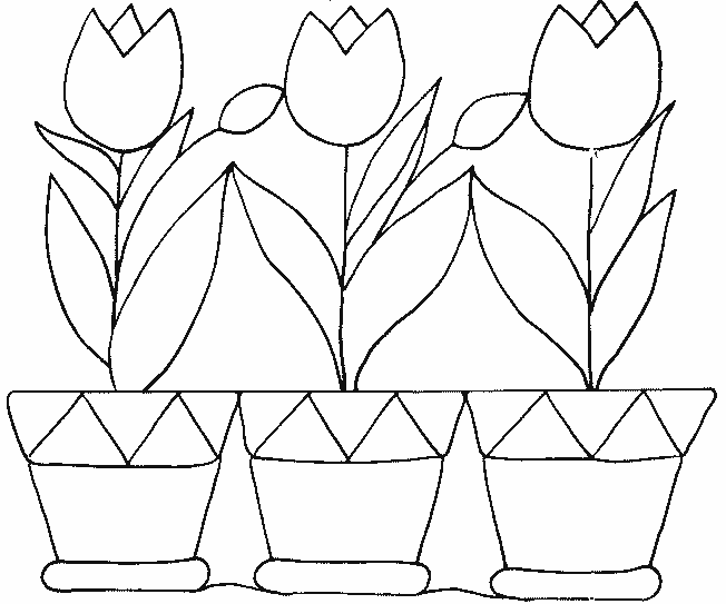 Dibujo para colorear: Tulipán (Naturaleza) #161623 - Dibujos para Colorear e Imprimir Gratis