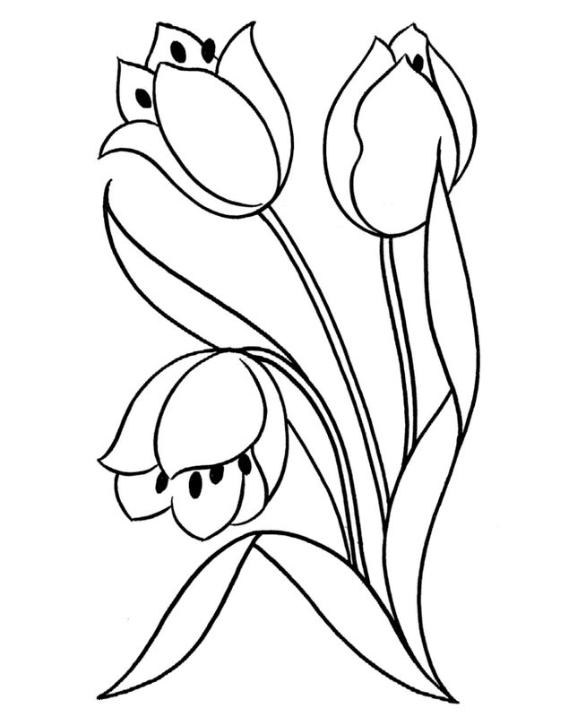 Dibujo para colorear: Tulipán (Naturaleza) #161748 - Dibujos para Colorear e Imprimir Gratis